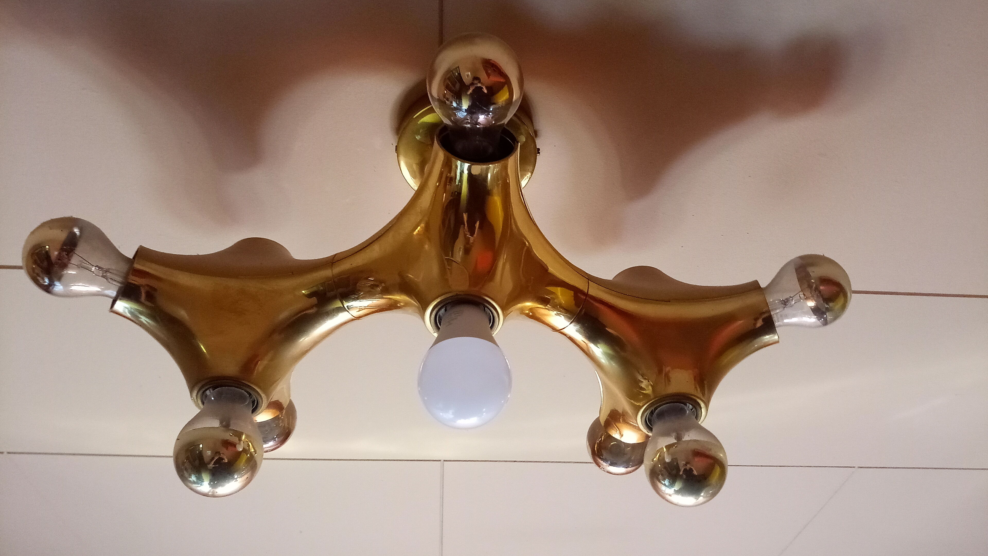 rare ceiling lamp by Cosack, germany modell: gemini
