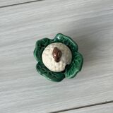 Small ceramic cabbage, sugar sauce boat.