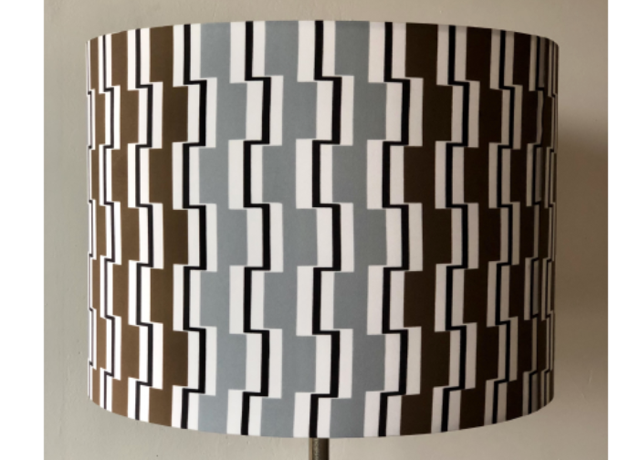 Fortress lampshade - vintage fabric