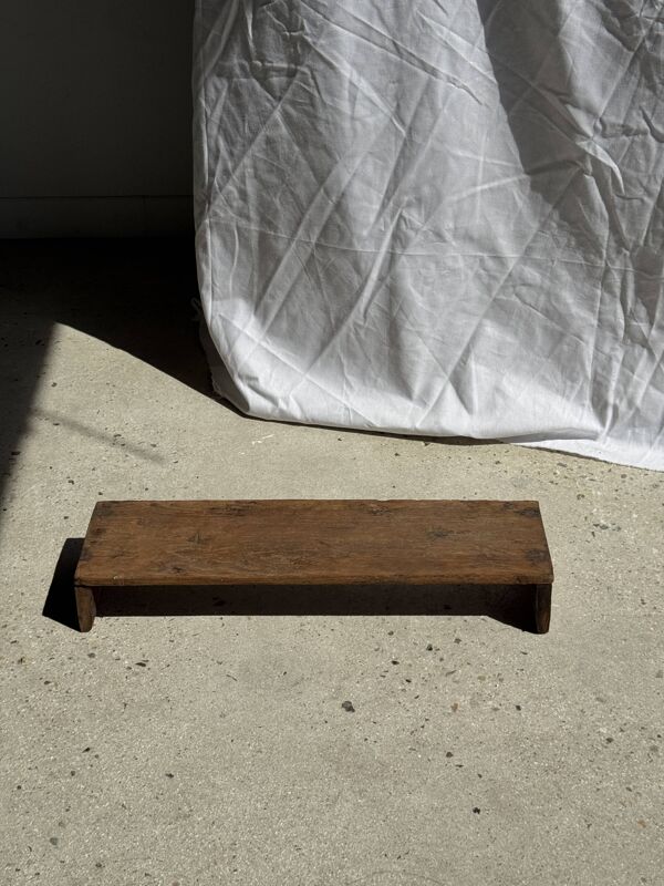 Petit banc en teck ancien bas indonésien ancien H10 L62 l14