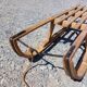 Old large sled in solid beech - 111 cm