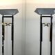 Arte Lumen floor lamps chrome & brass 1970’s, set of 2