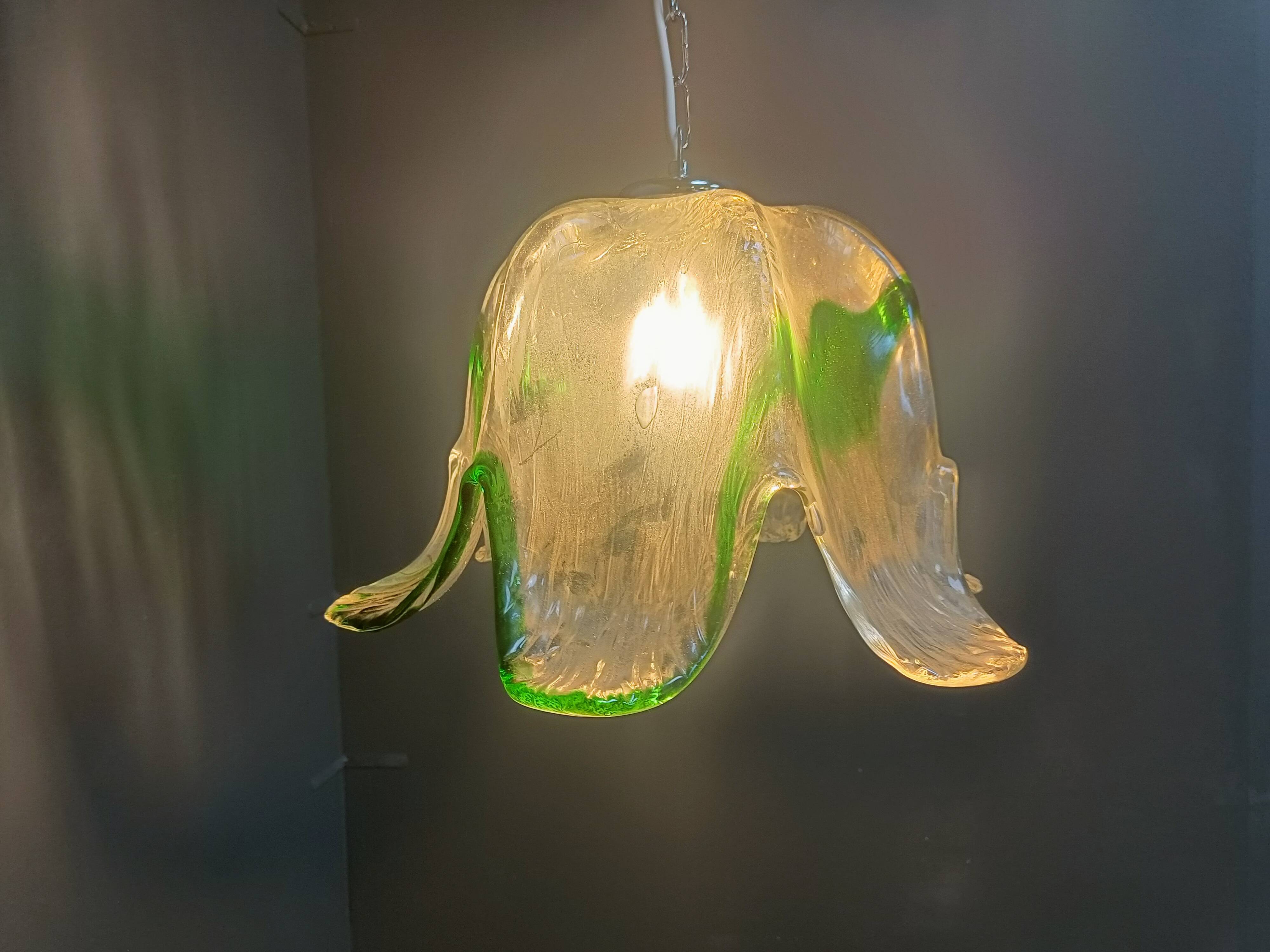 Suspension en verre de Murano, pour Mazzega, années 1960
