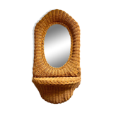 Wicker mirror from the 60s