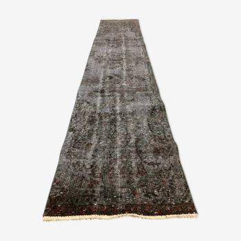 Tapis turc runner 284x61 cm laine vintage