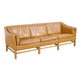 3-seater sofa in cognac leather, Georg Thams, 1960s, Grant Mobelfabrik, publisher