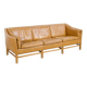 3-seater sofa in cognac leather, Georg Thams, 1960s, Grant Mobelfabrik, publisher