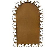Vintage gold wall mirror with leaves