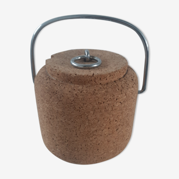 Modernist cork ice bucket Bodanova, sweden 1970