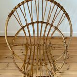 Fauteuil vintage en rotin