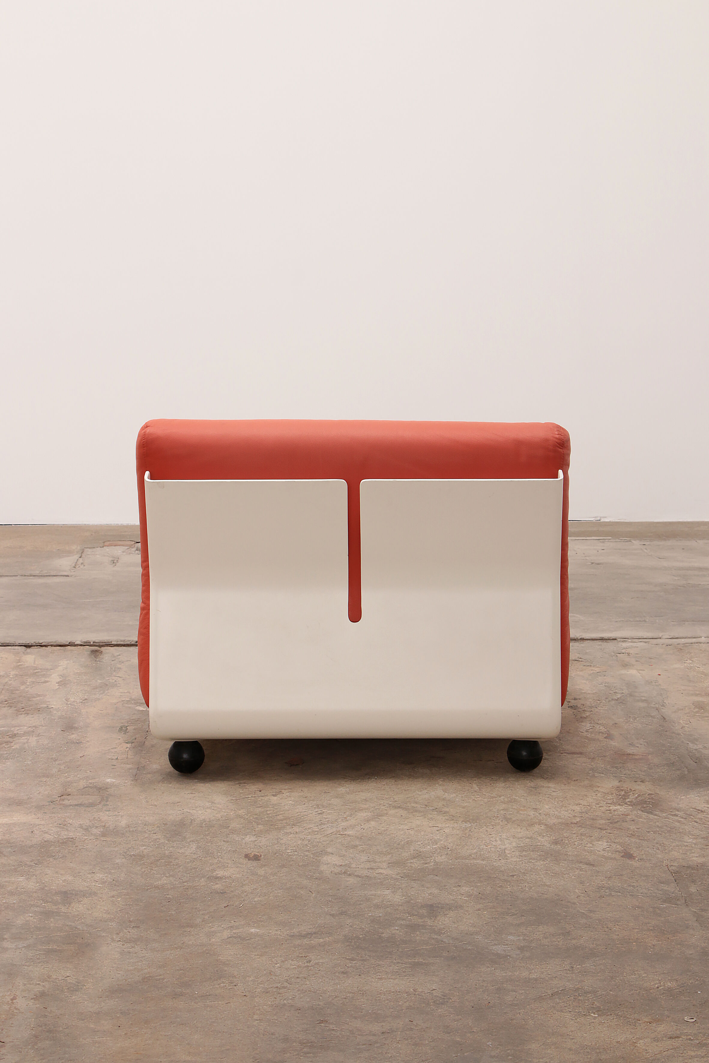 Mario Bellini Amanta modular sofa in orange leather for C&B Italy, 1960s