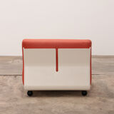 Mario Bellini Amanta modular sofa in orange leather for C&B Italy, 1960s