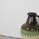 vase de sol vintage vert et beige Allemagne de l’Ouest Bay