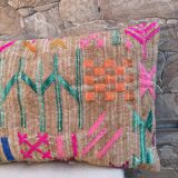 Handmade cushion cover in Berber wool: Moroccan Kilim cushion