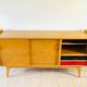Sideboard oak feet compass 1960
