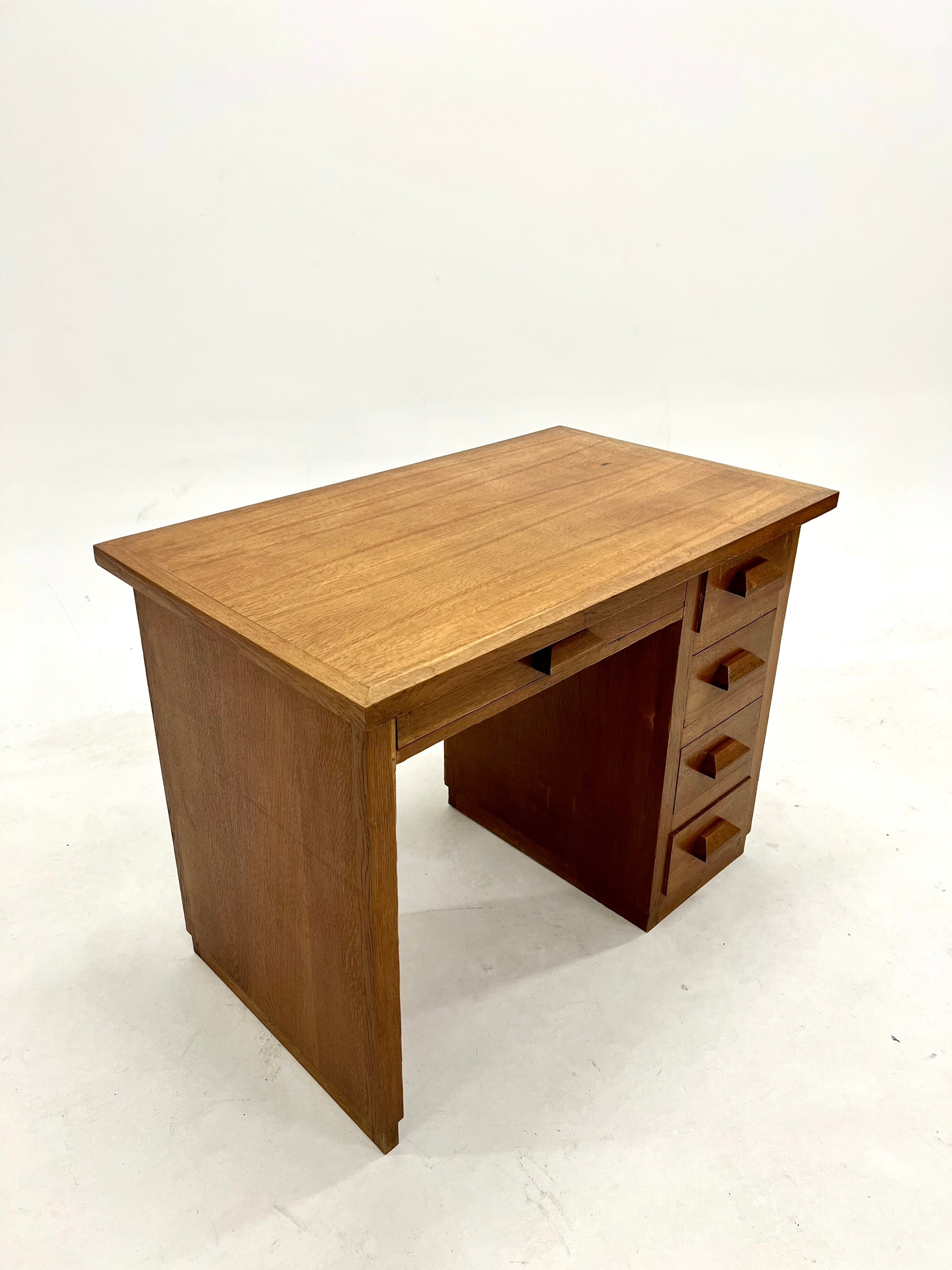 Vintage desk in solid oak 1950s