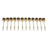 Hénin et Cie – 12 teaspoons with Russian-style silver-gilt handles