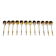 Hénin et Cie – 12 teaspoons with Russian-style silver-gilt handles