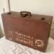 Large wooden trunk suitcase with Tunisia inscription