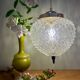 Vintage diamond-point glass globe pendant light