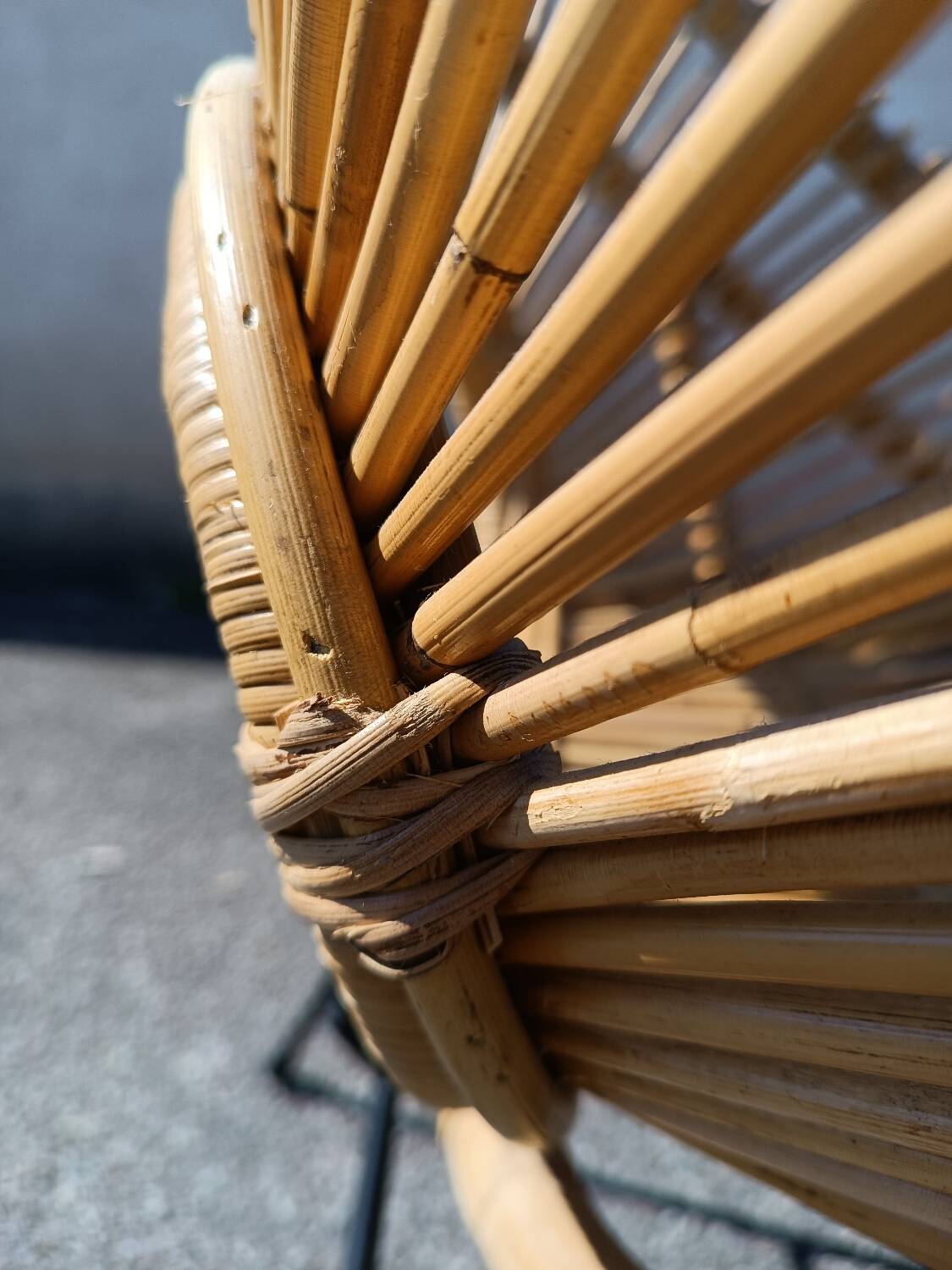 Sunburst Rattan Armchair