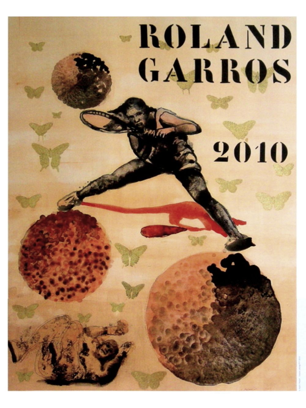 Official poster Roland Garros 2010 by Malini Nalini