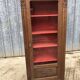Art deco oak display cabinet with 1 glass door.