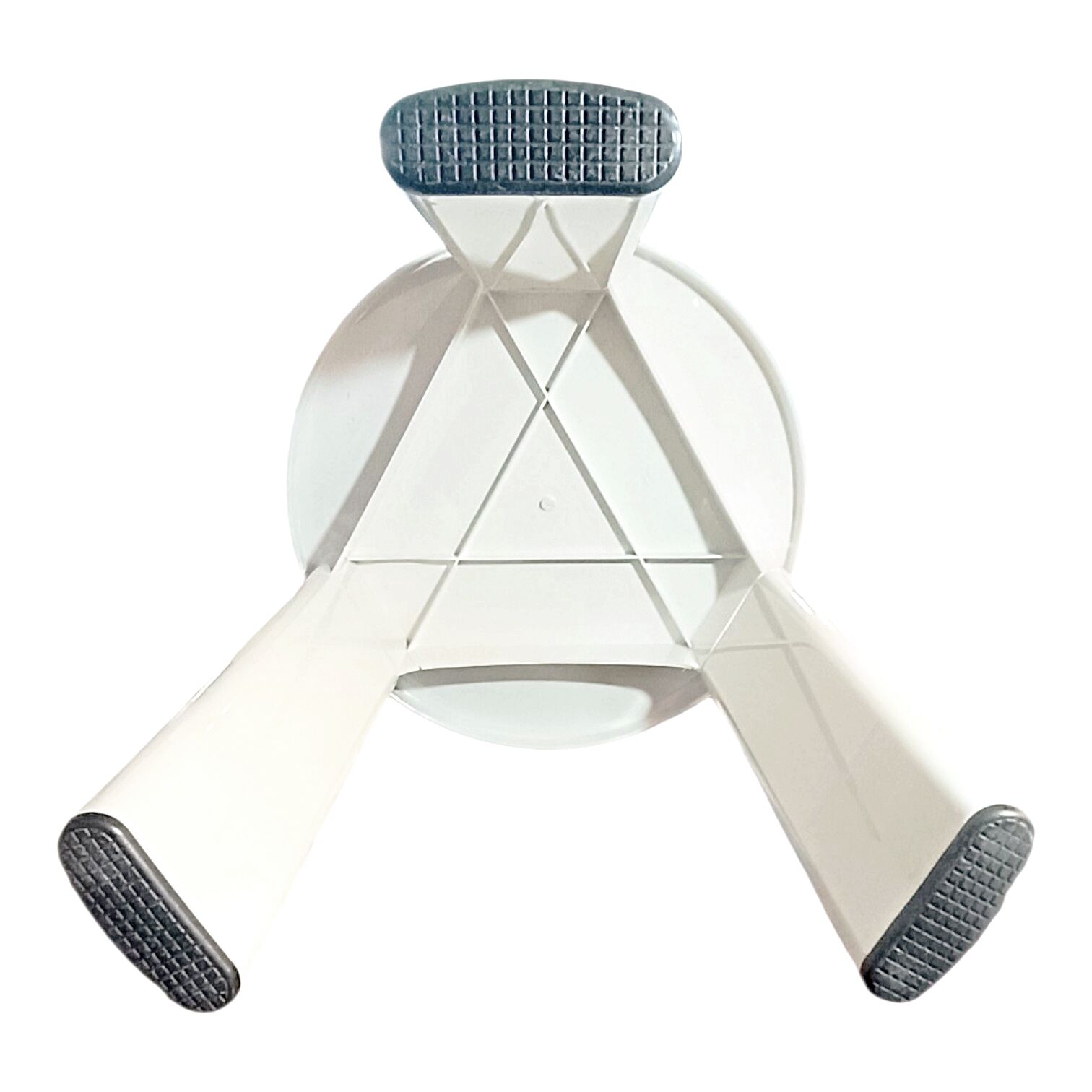 Vintage white glossy Tatay stool — Spain, 1990s