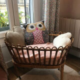 Rattan cradle for dolls