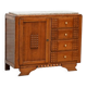 Cabinet Art Déco sculpté en chêne par Charles Dudouyt, France, années 1930.