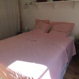 Old pink sheet and its 2 pillowcases