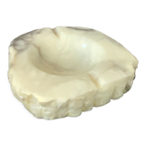 Brutalist alabaster ashtray Alabaster Italy - Romano Bianchi