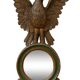 Empire style mirror with an eagle in carved and polychrome wood – late 19th century