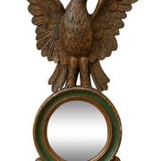 Miroir style Empire à l’aigle en bois sculpté et polychromé – fin XIXᵉ