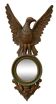 Empire style mirror with an eagle in carved and polychrome wood – late 19th century