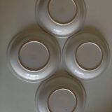 Set of 4 Festons soup plates by Pierre Motton Gien 1970