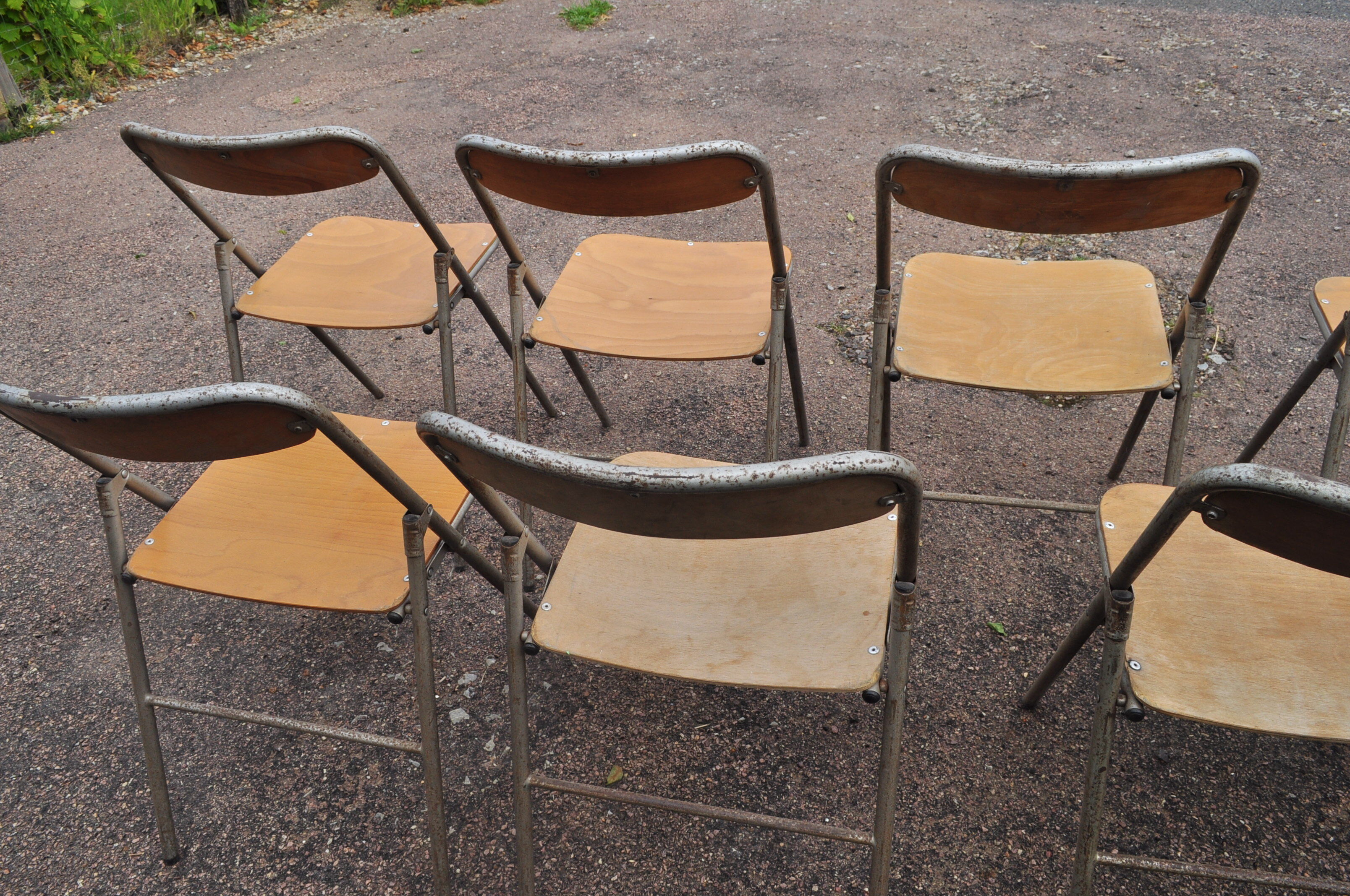 Set of folding chairs
