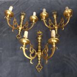 3 appliques en bronze dore louis xvi