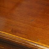 Original English Empire style desk with intarsia inlaid wood, 19th century