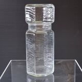 Set of 3 glass jars with old transparent lids in very good condition.