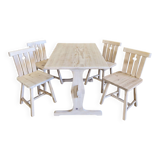 Solid pine table and chairs set