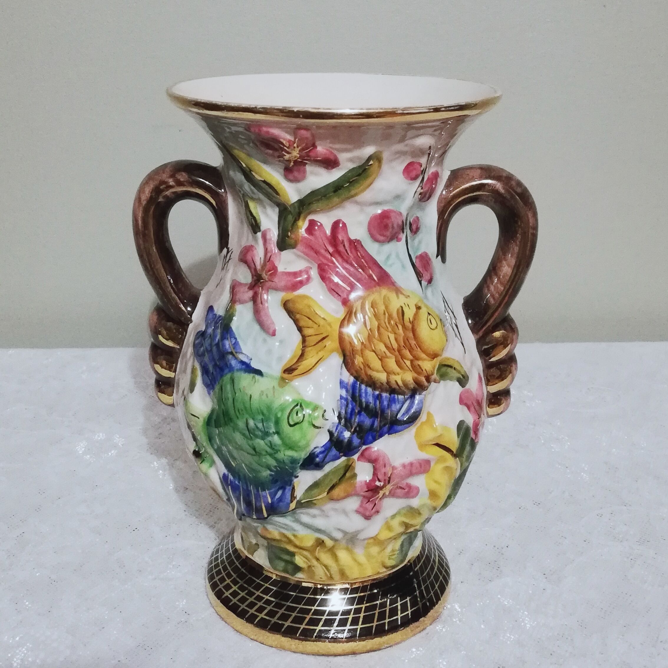 Ceramic vase signed Hubert Bequet