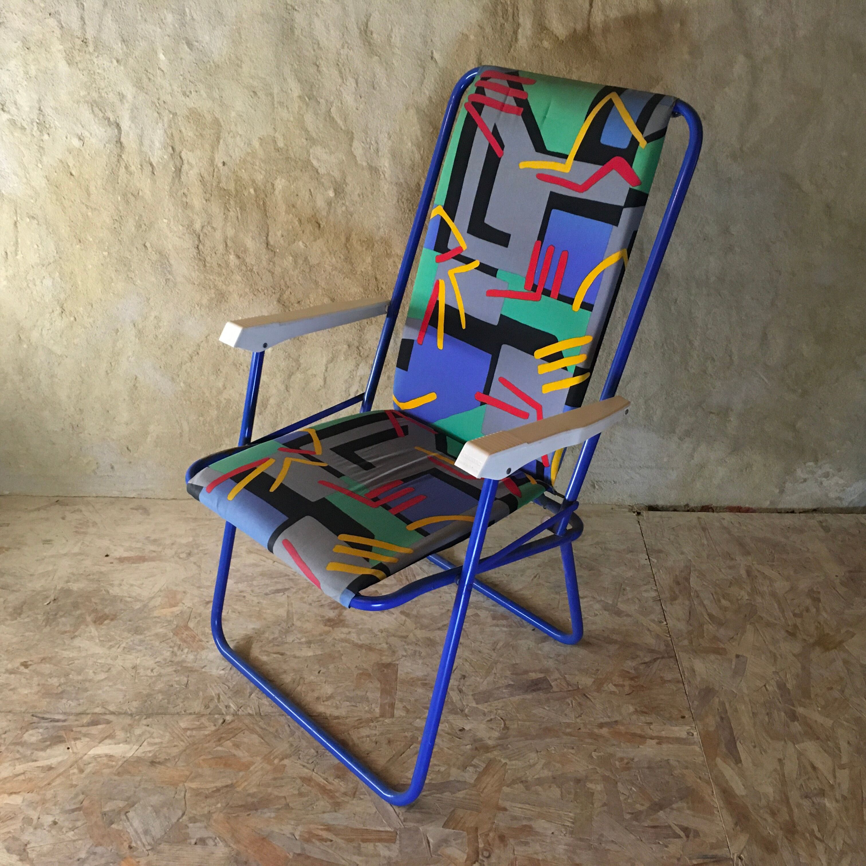 Pair of folding camping chairs "Lafuma"