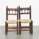 Antique Spanish Country Chairs with Woven Rush Seats