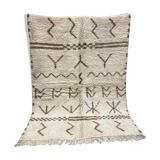 White/marrone laine carpet 180x240cm