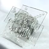 Mid-Century Clear Murano Glass wall light by Albano Poli for Poliarte. Italy 1970s