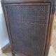 Vintage 3-drawer chest of drawers - wood, bamboo and woven rattan - 1980s