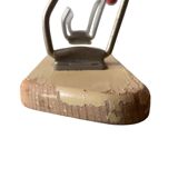 Vintage wooden wall coat rack - triple coat hook with red balls