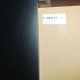 Black lacquered designer console in solid wood, open storage