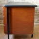 Desk 60s in metal wood and imitation leather